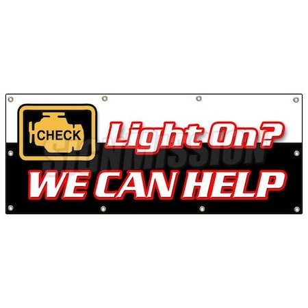 Signmission CHECK ENGINE LIGHT BANNER SIGN warning sensor repair maintenance B-96 Check Engine Light
